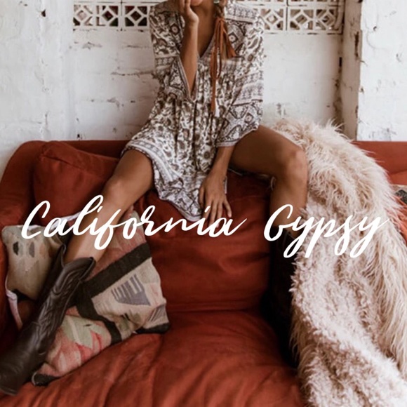 Gypsy Boho Western Paisley Floral Dress - Picture 10 of 14